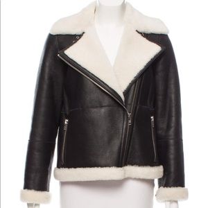 Kate Spade Broome Street shearling moto jacket